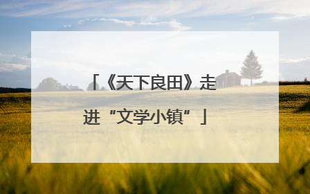 《天下良田》走进“文学小镇”