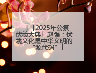 「2025年公祭伏羲大典」赵强：伏羲文化是中华文明的“源代码”