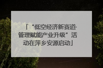 “低空经济新赛道·管理赋能产业升级”活动在萍乡安源启动