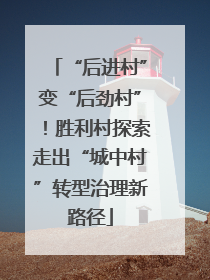 “后进村”变“后劲村”！胜利村探索走出“城中村”转型治理新路径
