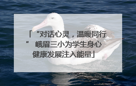 “对话心灵，温暖同行” 峨眉三小为学生身心健康发展注入能量