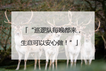 “巡逻队每晚都来，生意可以安心做！”