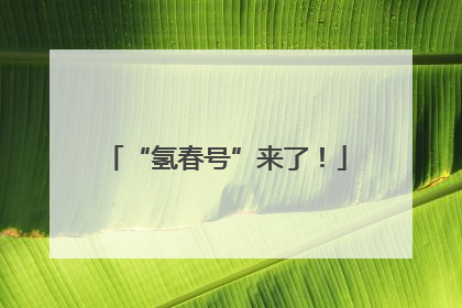“氢春号”来了！