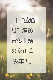 “蓝焰号”消防宣传主题公交正式发车！