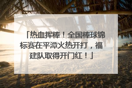 热血挥棒！全国棒球锦标赛在平潭火热开打，福建队取得开门红！