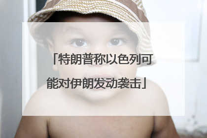 特朗普称以色列可能对伊朗发动袭击