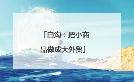 白沟：把小商品做成大外贸