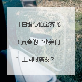 白银与铂金齐飞！黄金的“小弟们”正同时爆发？