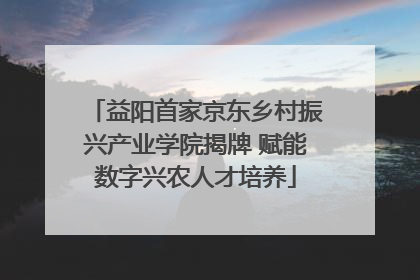 益阳首家京东乡村振兴产业学院揭牌 赋能数字兴农人才培养