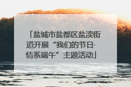 盐城市盐都区盐渎街道开展“我们的节日·情系端午”主题活动