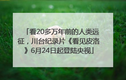 看20多万年前的人类远征，川台纪录片《看见皮洛》6月24日起登陆央视