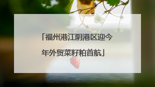 福州港江阴港区迎今年外贸菜籽粕首航