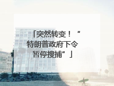 突然转变！“特朗普政府下令暂停搜捕”