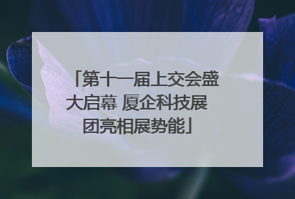 第十一届上交会盛大启幕 厦企科技展团亮相展势能
