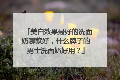 美白效果最好的洗面奶哪款好，什么牌子的男士洗面奶好用？