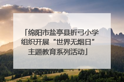 绵阳市盐亭县折弓小学组织开展“世界无烟日”主题教育系列活动