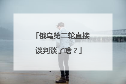 俄乌第二轮直接谈判谈了啥？