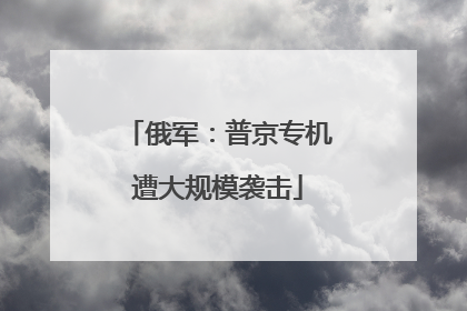 俄军：普京专机遭大规模袭击