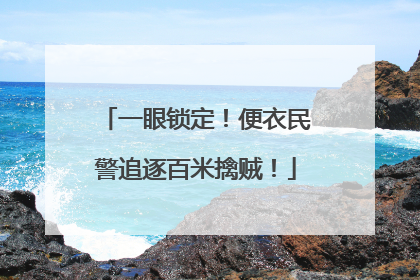 一眼锁定！便衣民警追逐百米擒贼！
