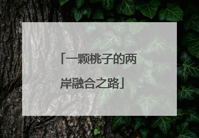 一颗桃子的两岸融合之路