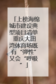 上榜海绵城市建设典型项目清单 重庆大田湾体育场既有“弹性”又会“呼吸”