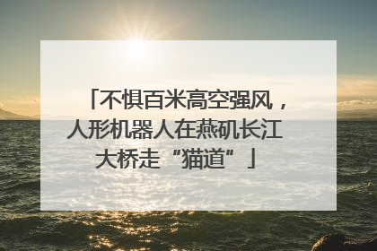 不惧百米高空强风，人形机器人在燕矶长江大桥走“猫道”