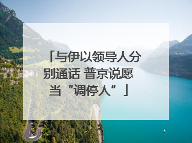 与伊以领导人分别通话 普京说愿当“调停人”