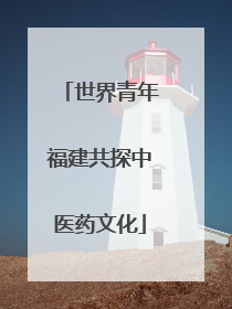世界青年福建共探中医药文化