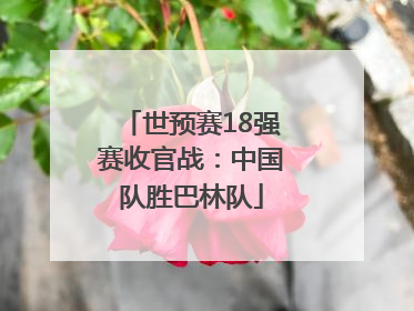 世预赛18强赛收官战：中国队胜巴林队