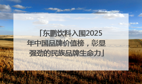 东鹏饮料入围2025年中国品牌价值榜，彰显强劲的民族品牌生命力