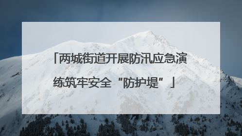 两城街道开展防汛应急演练筑牢安全“防护堤”