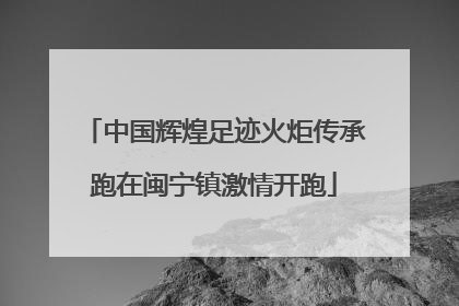 中国辉煌足迹火炬传承跑在闽宁镇激情开跑