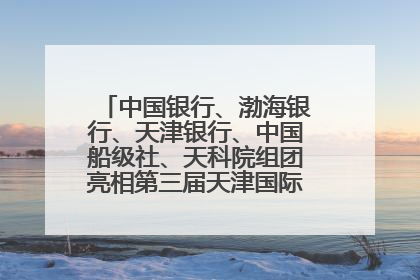 中国银行、渤海银行、天津银行、中国船级社、天科院组团亮相第三届天津国际航运展 输出航运服务“中国方案”