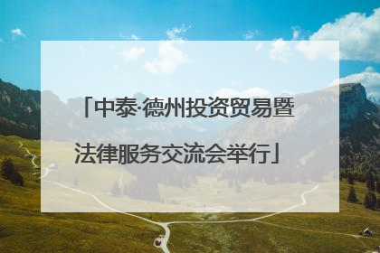 中泰·德州投资贸易暨法律服务交流会举行