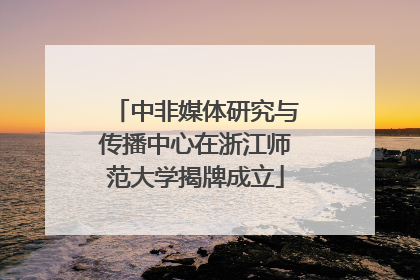 中非媒体研究与传播中心在浙江师范大学揭牌成立