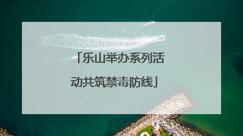乐山举办系列活动共筑禁毒防线