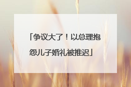 争议大了！以总理抱怨儿子婚礼被推迟