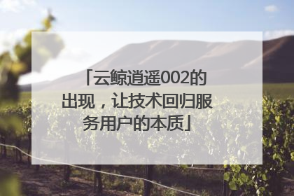 云鲸逍遥002的出现，让技术回归服务用户的本质