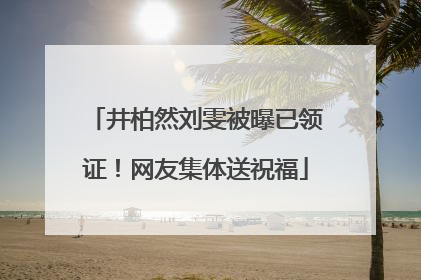 井柏然刘雯被曝已领证！网友集体送祝福