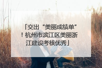 交出“美丽成绩单”！杭州市滨江区美丽浙江建设考核优秀