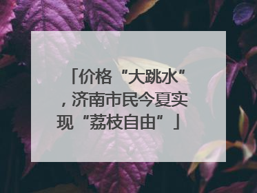 价格“大跳水”，济南市民今夏实现“荔枝自由”