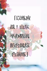 以练应战！山东举办防汛防台风综合演练