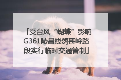 受台风“蝴蝶”影响 G361陵昌线鹦哥岭路段实行临时交通管制