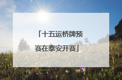 十五运桥牌预赛在泰安开赛