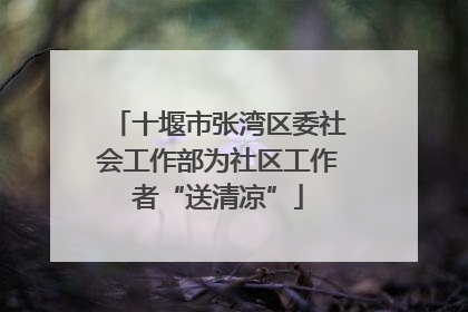 十堰市张湾区委社会工作部为社区工作者“送清凉”
