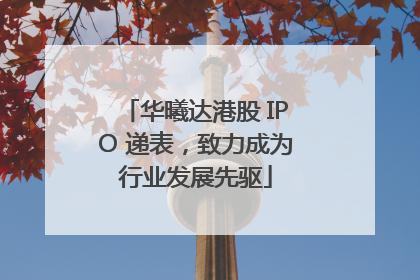 华曦达港股 IPO 递表，致力成为行业发展先驱