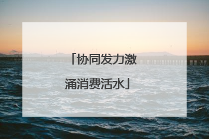 协同发力激涌消费活水