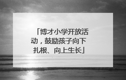 博才小学开放活动，鼓励孩子向下扎根、向上生长