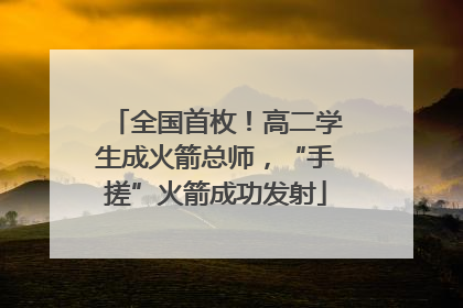 全国首枚！高二学生成火箭总师，“手搓”火箭成功发射