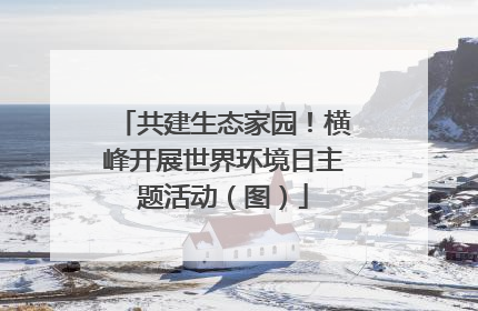 共建生态家园！横峰开展世界环境日主题活动（图）